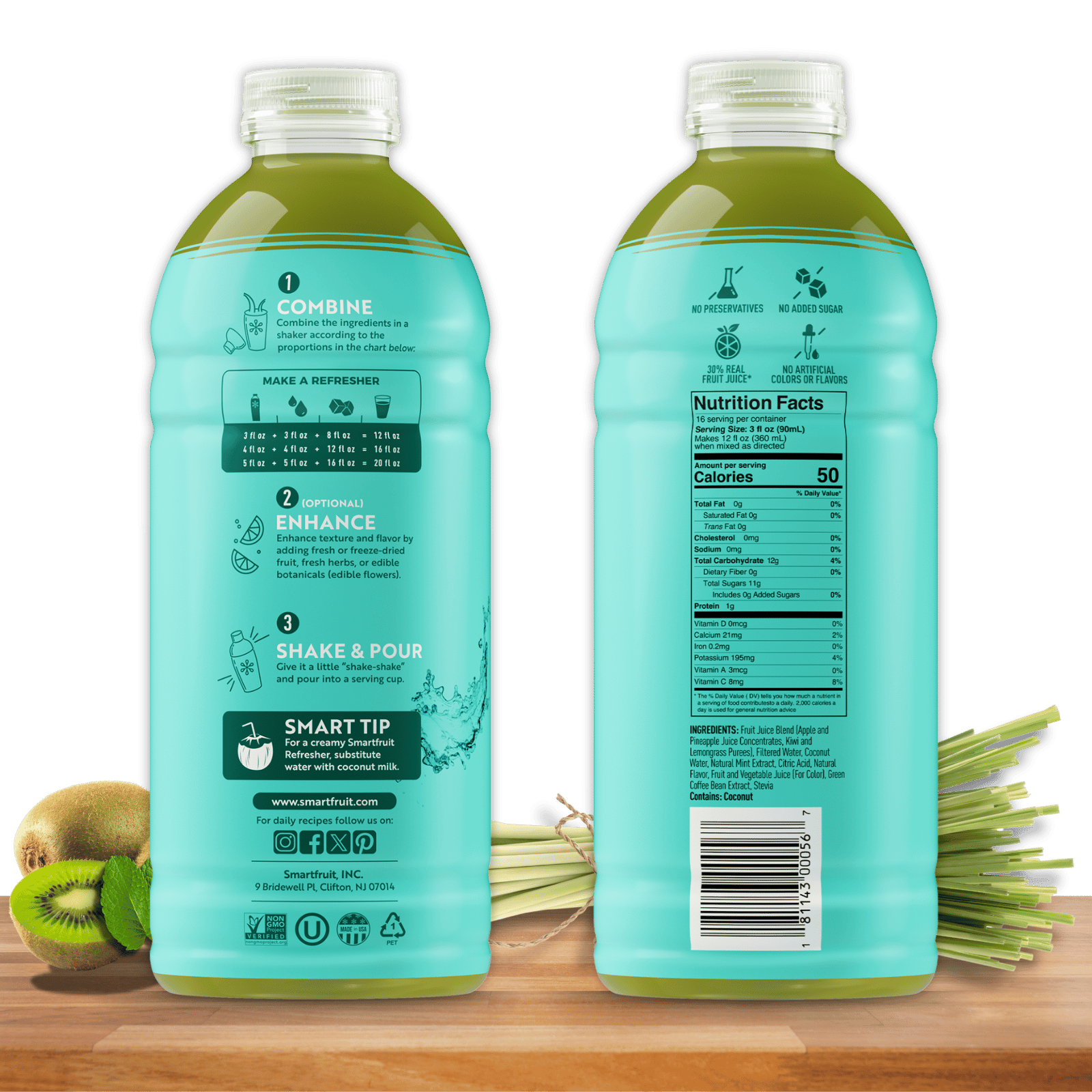 Smartfruit Refresher - Kiwi Mint Lemongrass - Image 2