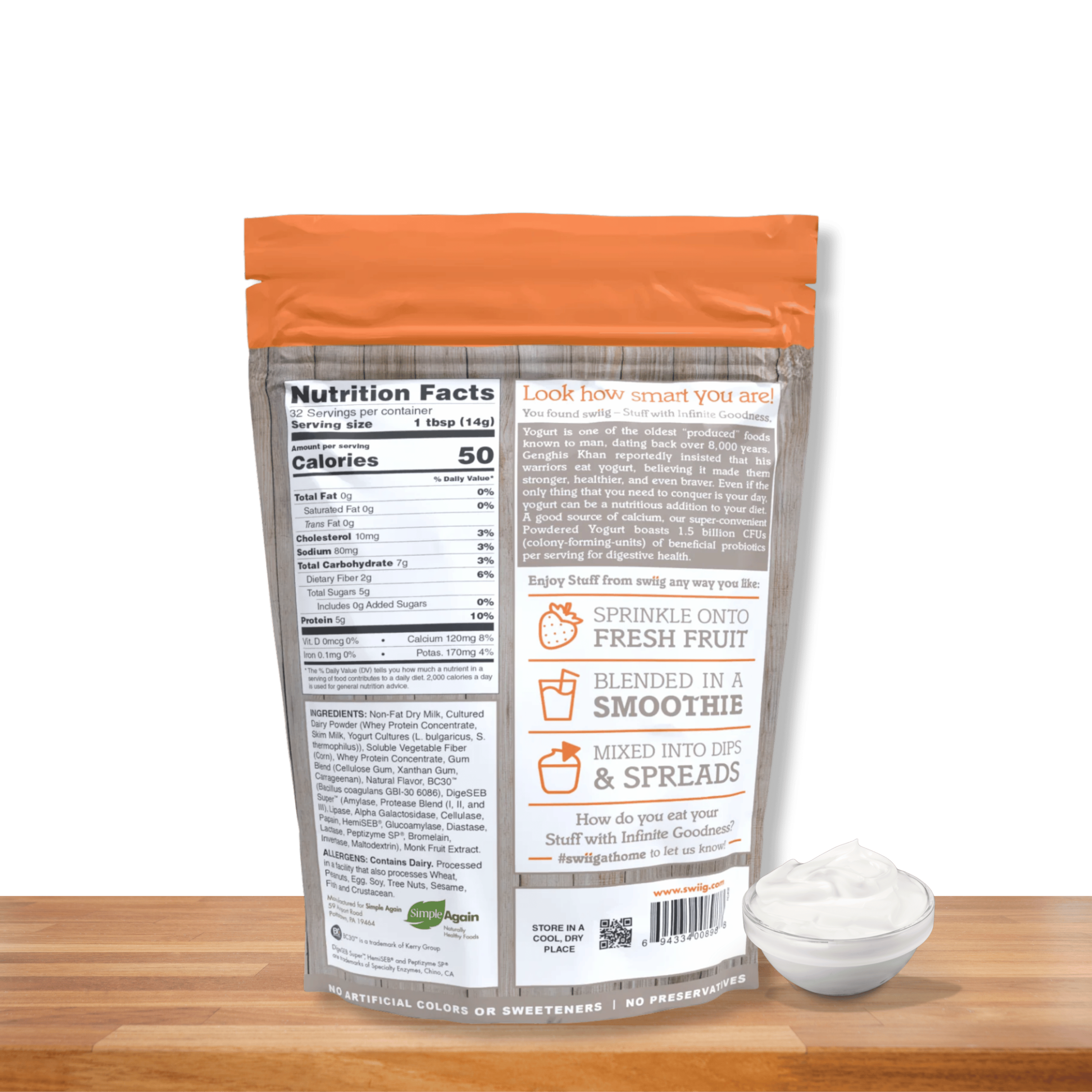 1lb. Swiig Powdered Yogurt - Image 2